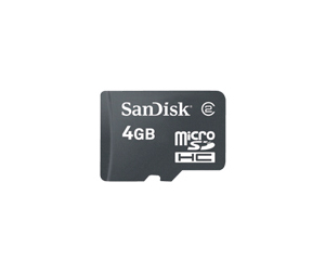 Atmias karte, Micro Secure Digital (Micro SD HC), 4GB